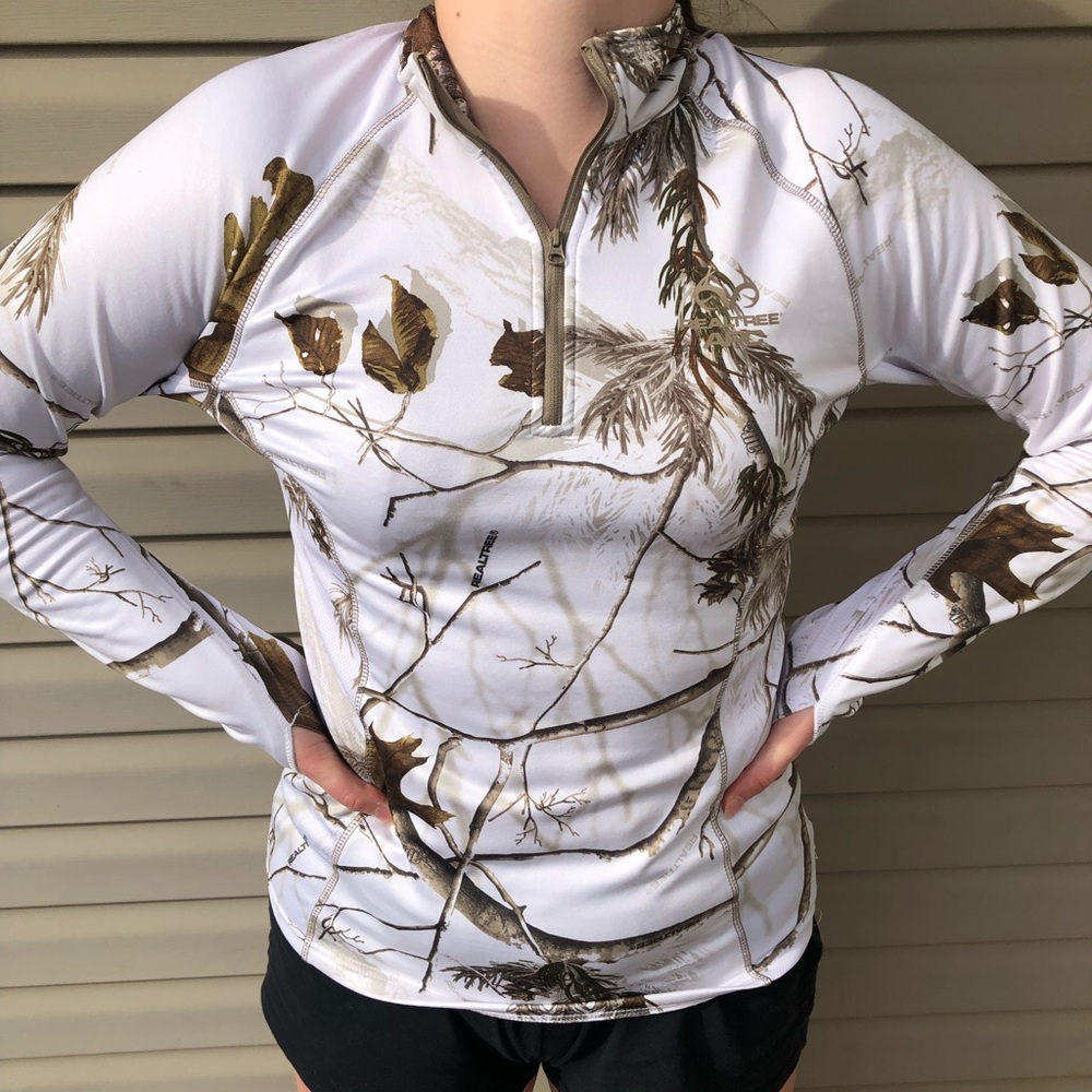 Fleece-lined Camouflage REALTREE Half-zip Pullover